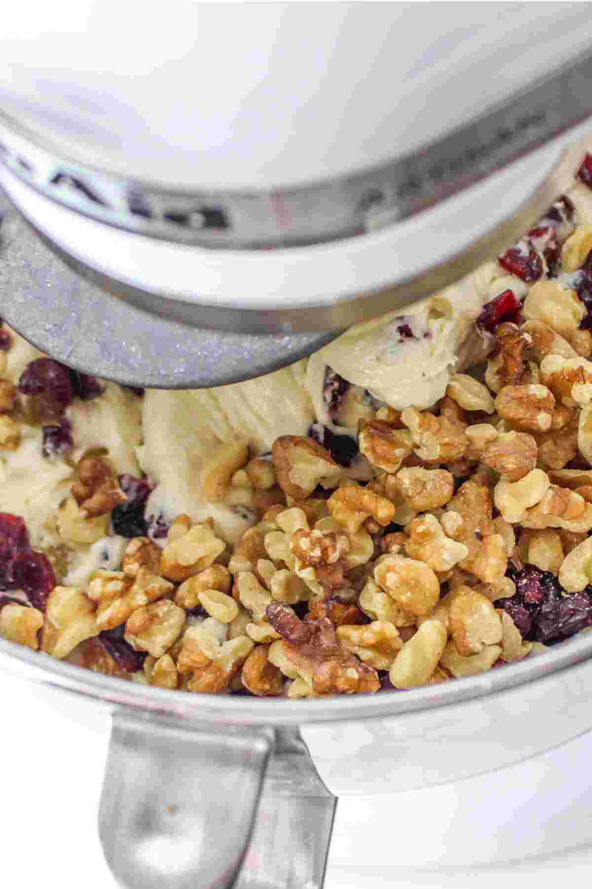 dried fruits and nut stirred into the Panettone dough.