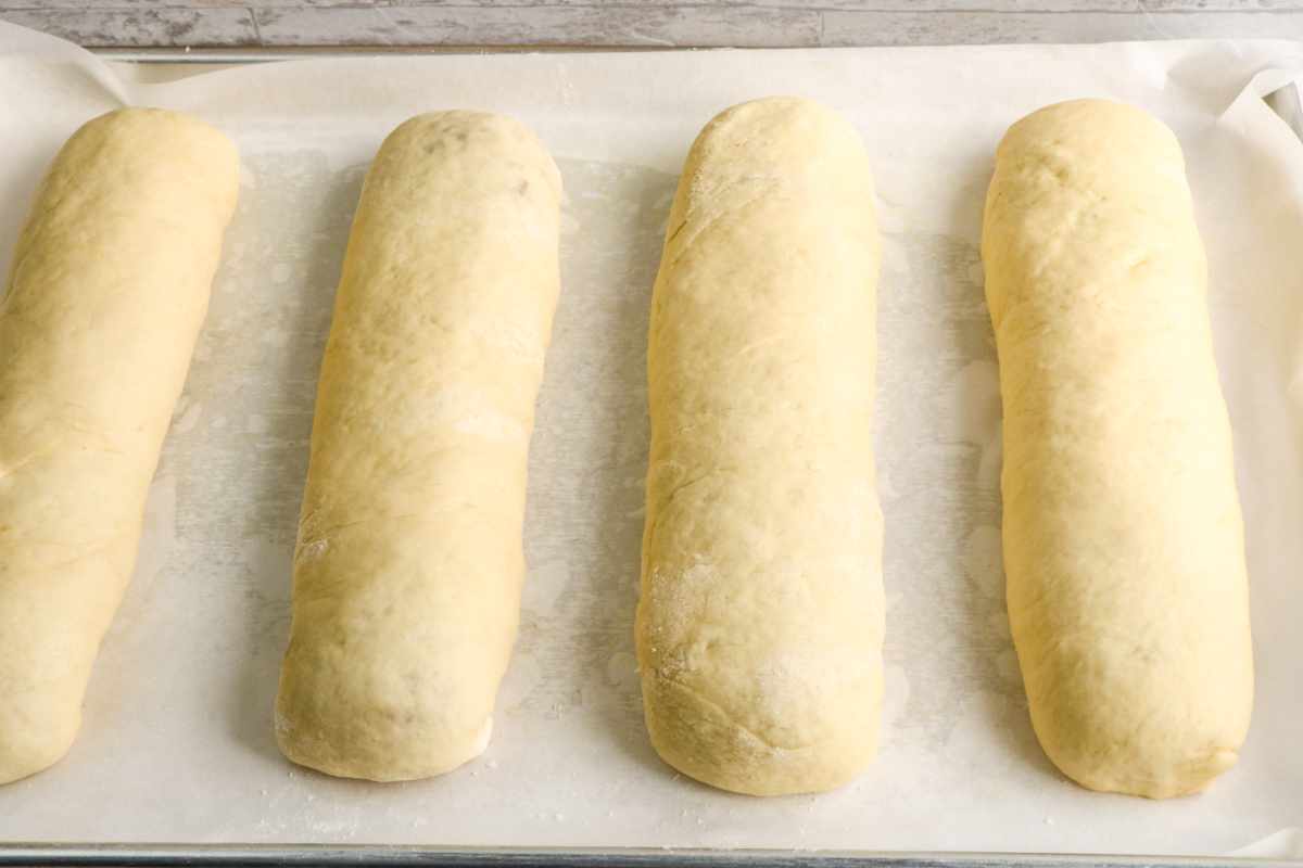 hugarian nut rolls rising.