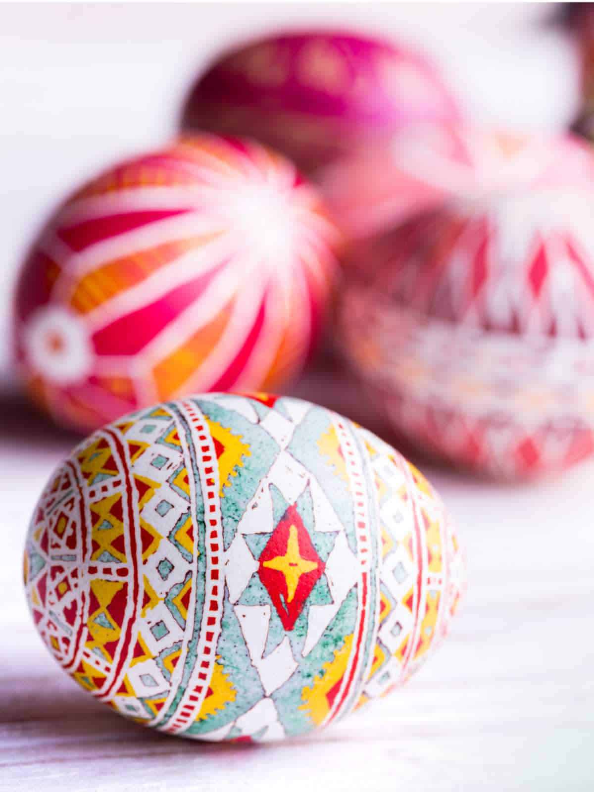 beautiful Easter egg Pysanka handmade - ukrainian traditional.