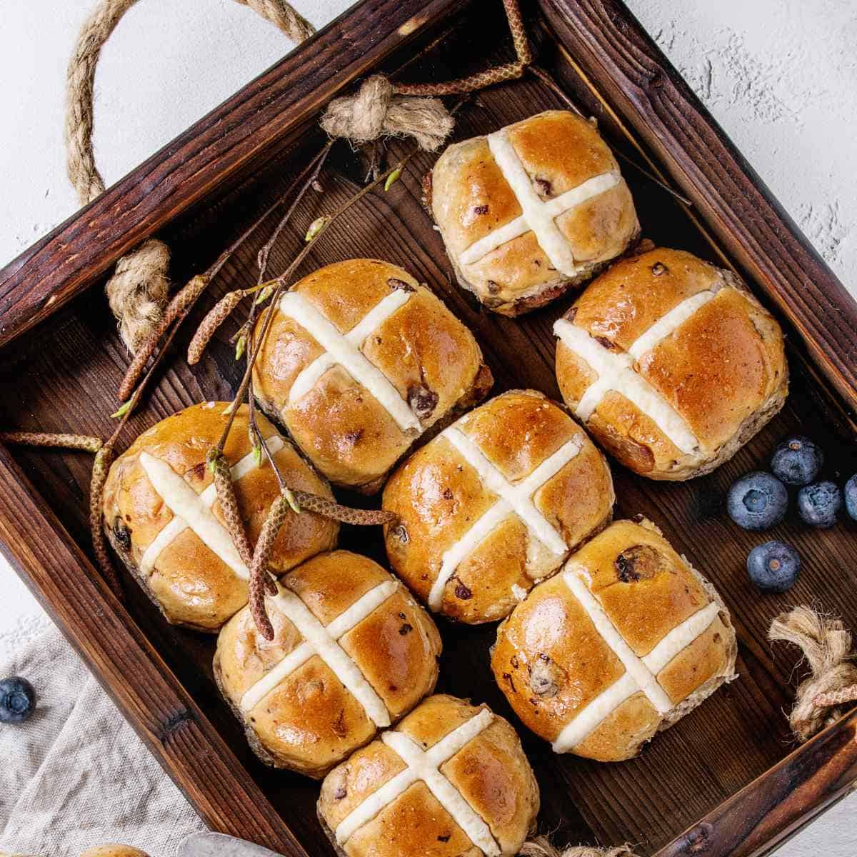 hot cross buns for Easter.