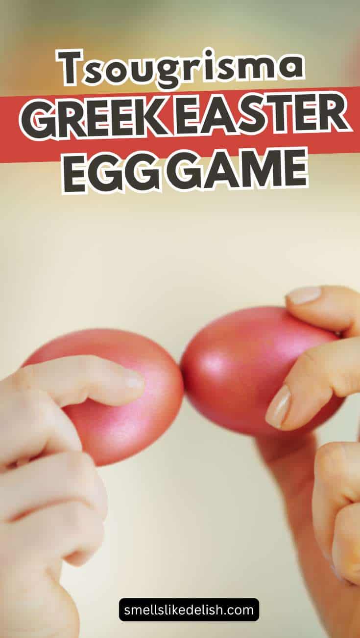 Traditional Greek Easter egg cracking game for Easter celebrations.