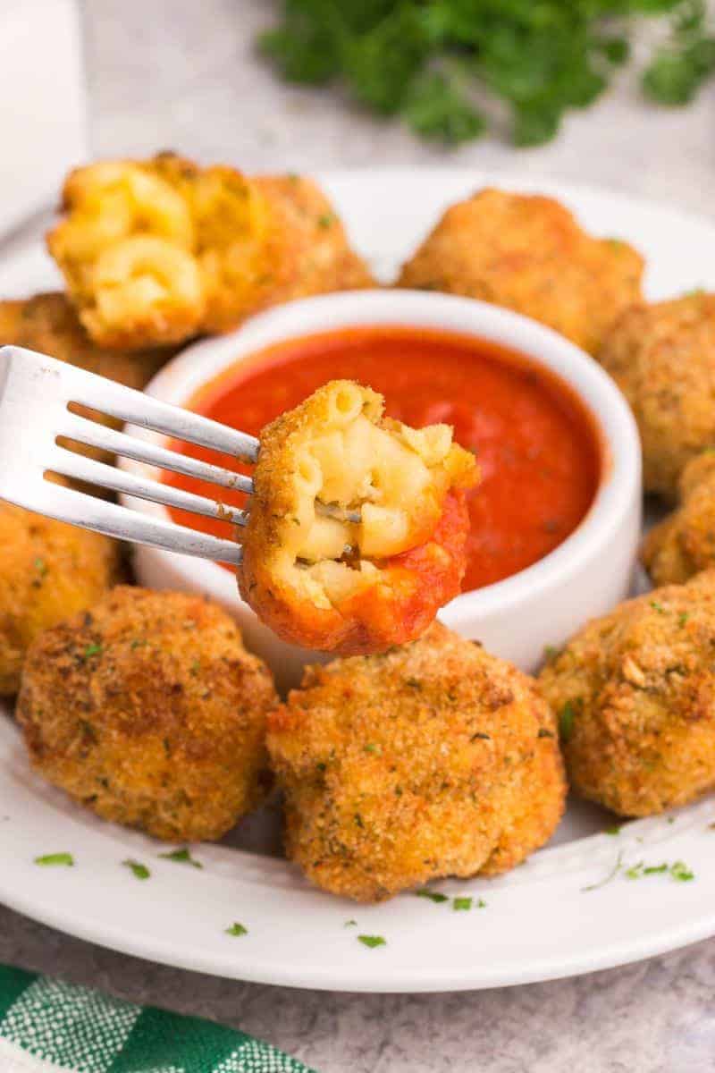 Air fryer mac and cheese bites for awesome air fryer appetizers.
