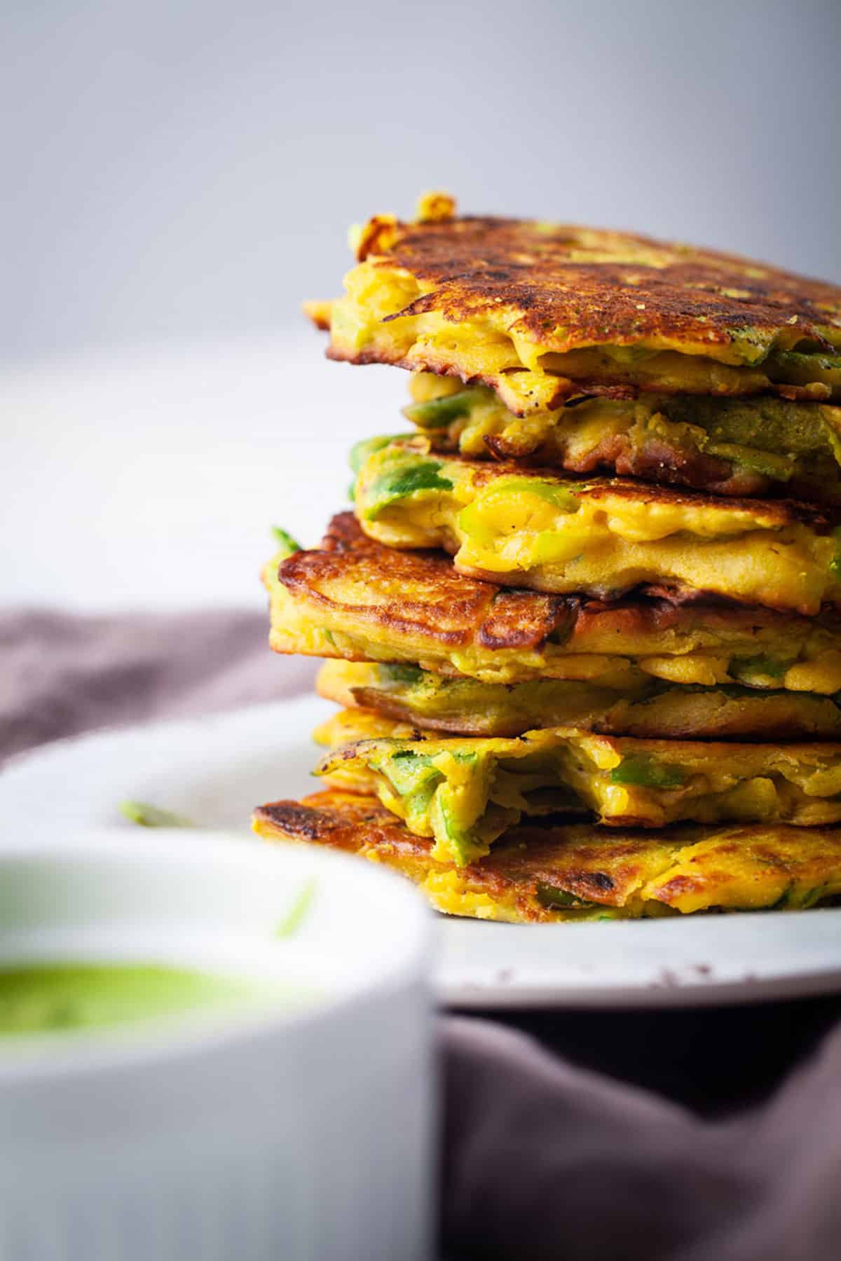 Crispy vegetable fritters.