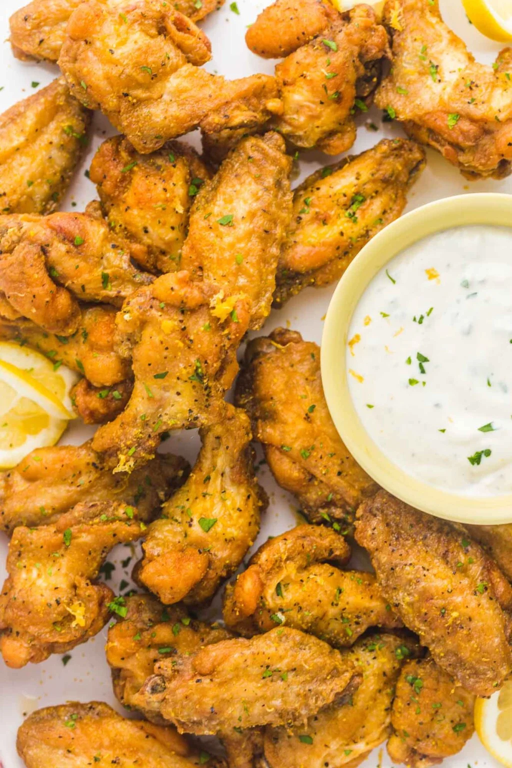 Air fryer Lemon Pepper Wings for awesome air fryer appetizers.