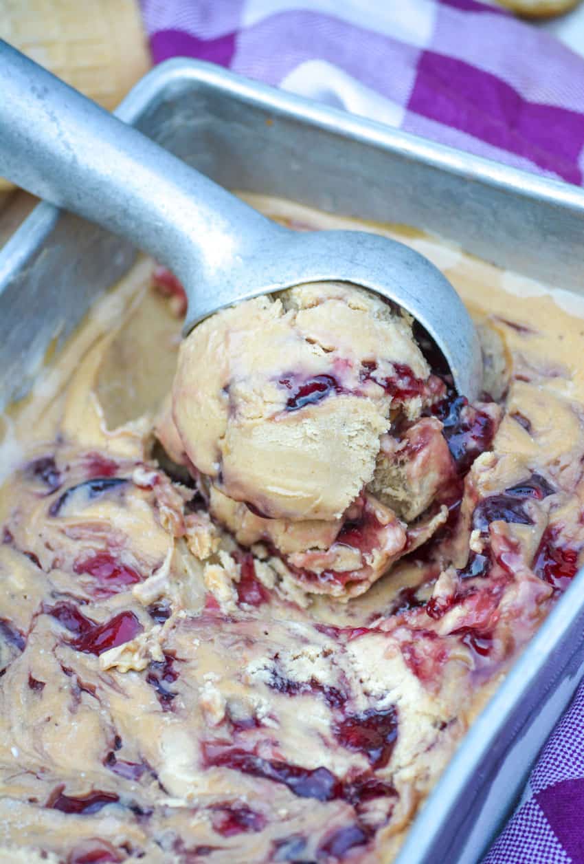 Peanut butter and jelly ice cream.