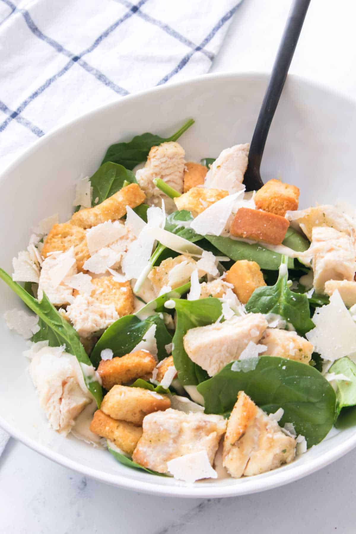 Chicken Caesar salad.