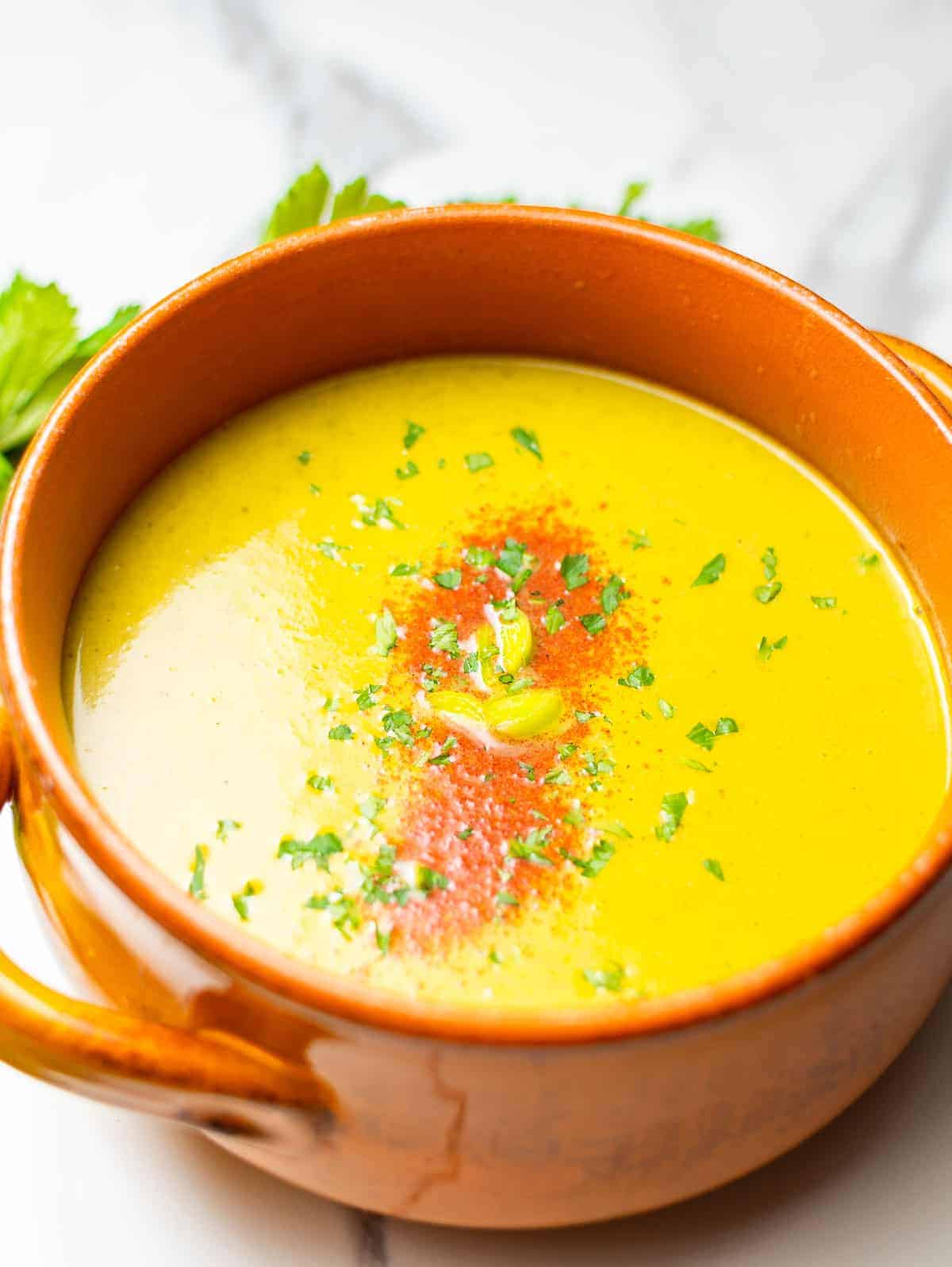 Carrot and celery soup.