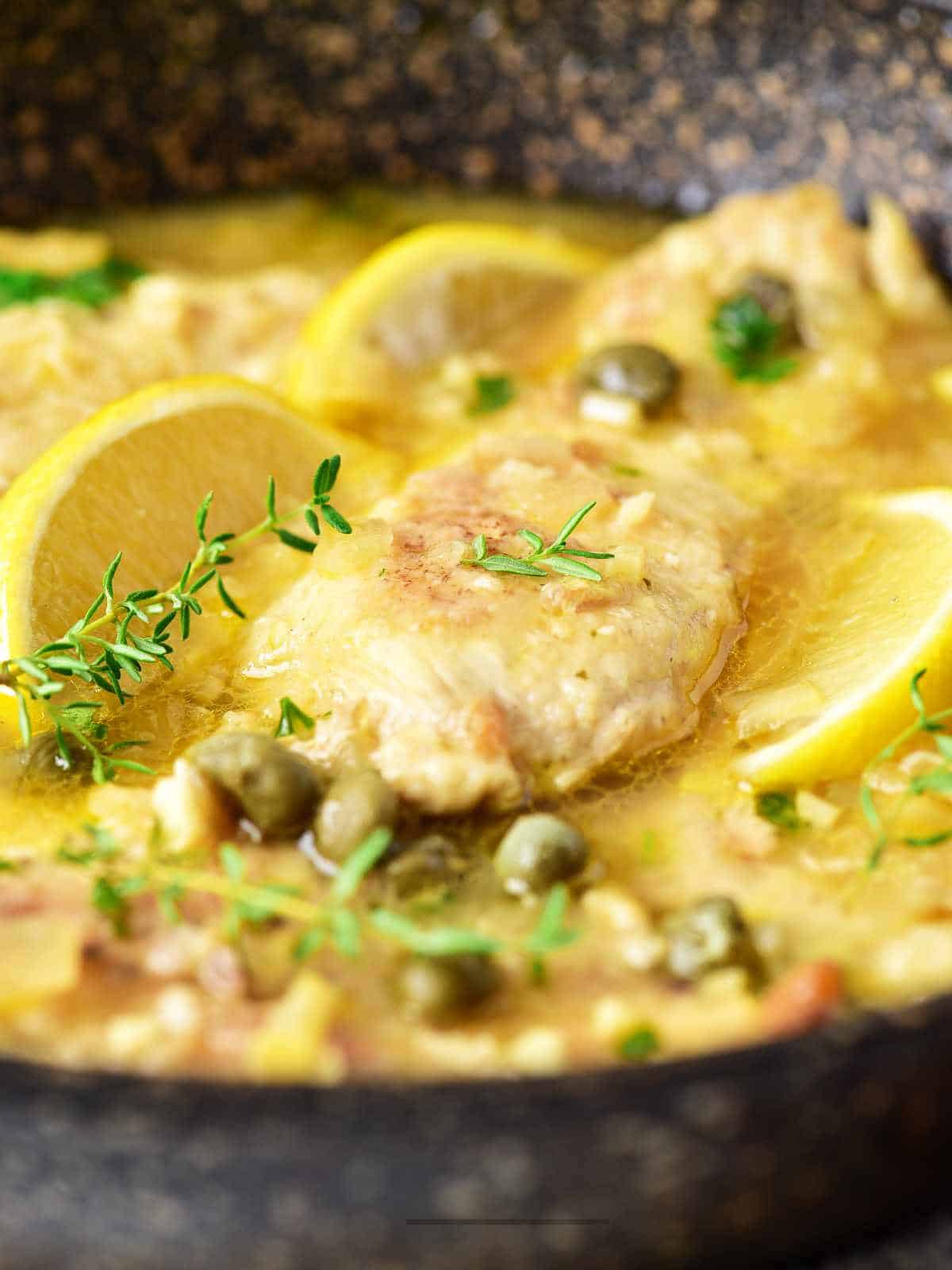 Lemon chicken Piccata.