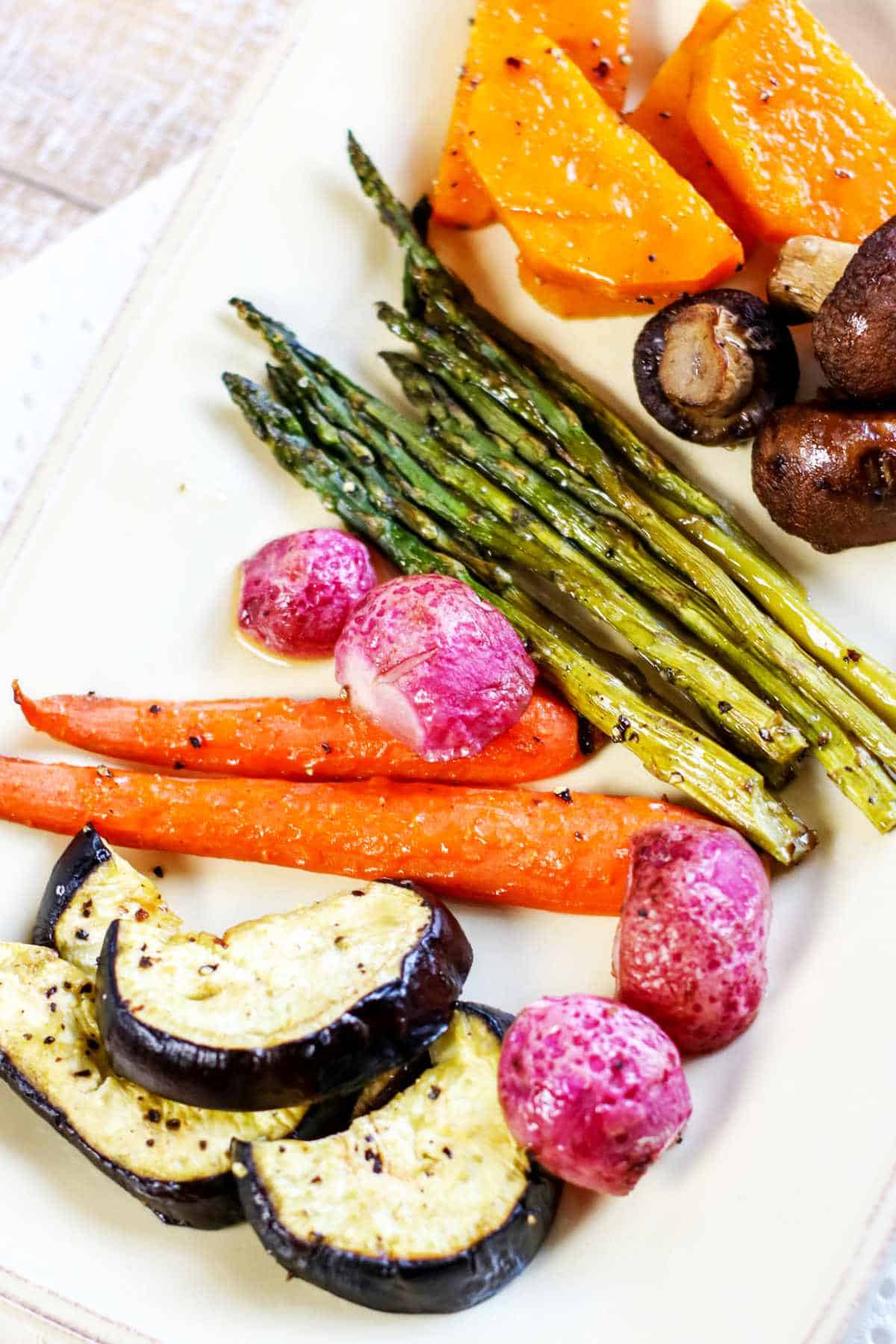 fire roasted vegetable platter.