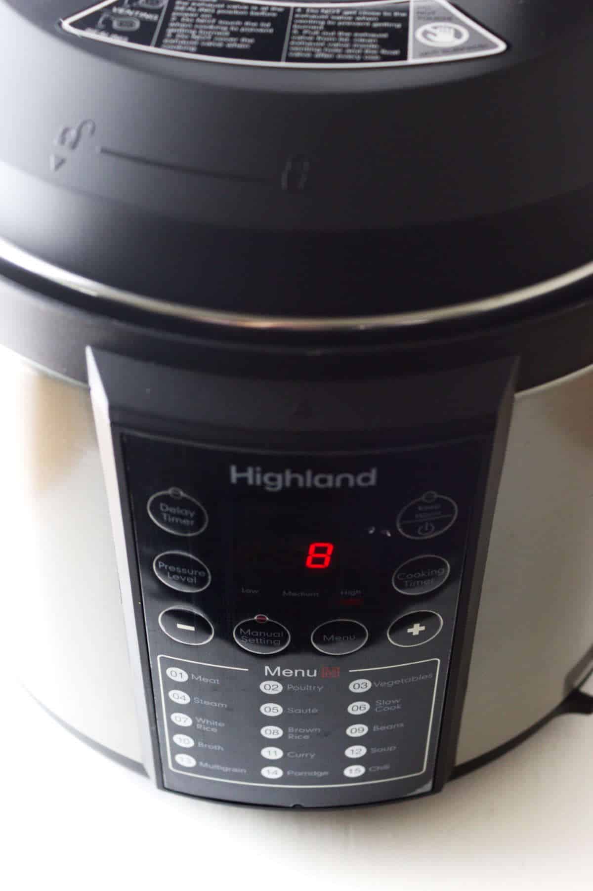 highland brand instant pot style electric pressure cooker.