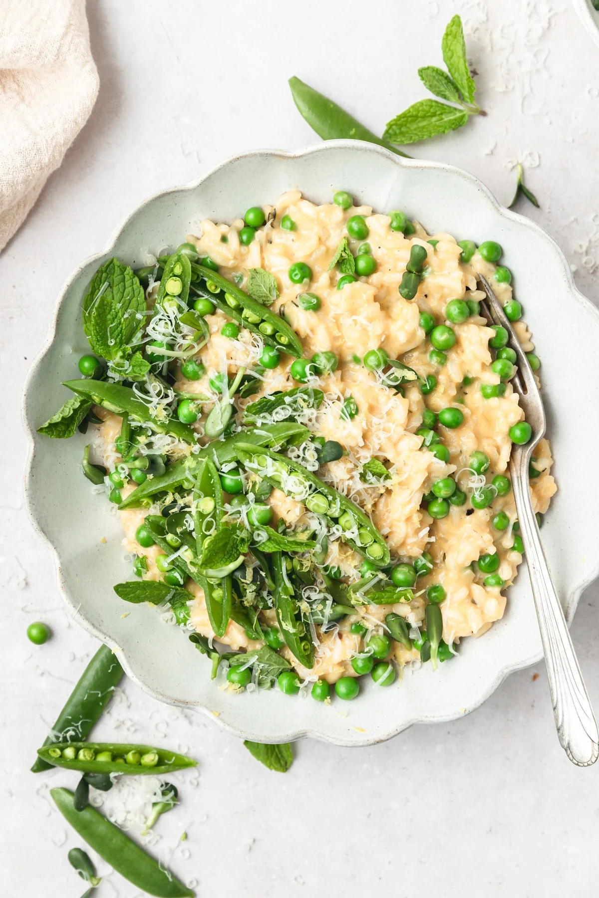 Spring pea risotto.