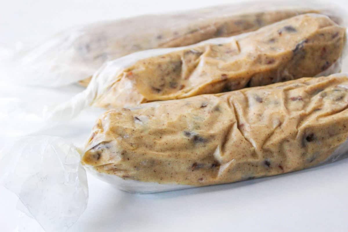 roll of chilled cookie dough.