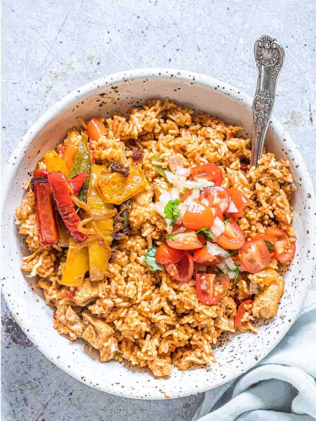 Instant Pot Fajita rice one pot meal.