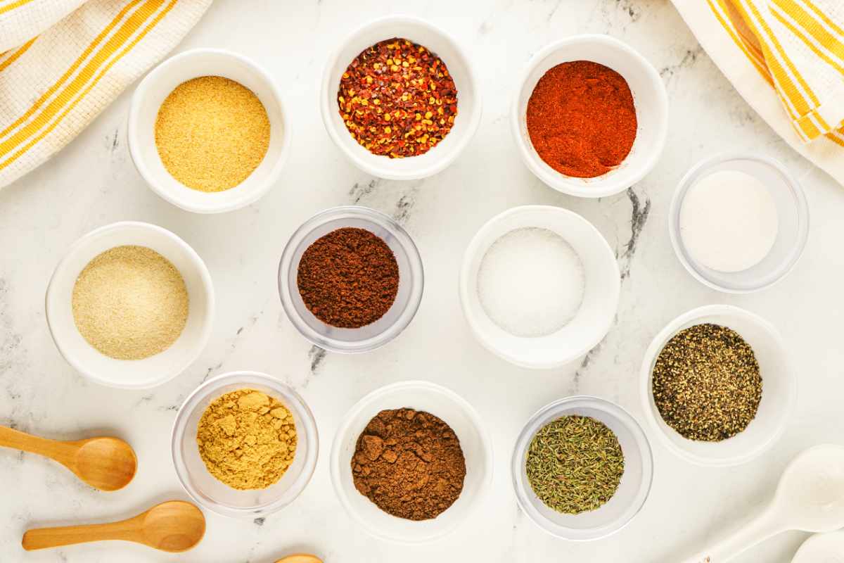 Ingredients for Jamaican Jerk.