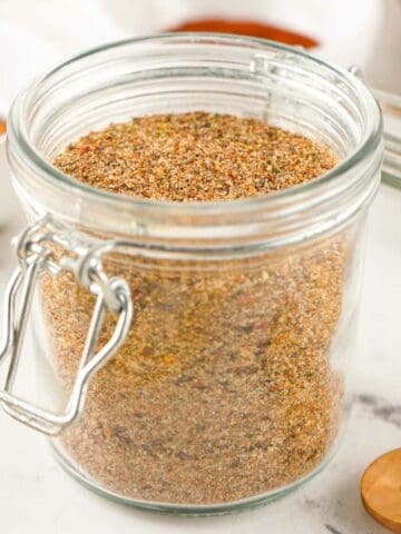 Jamaican jerk in a bail jar for storage.