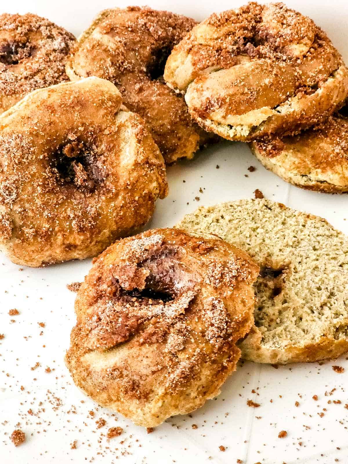 Cinnamon Bagels .
