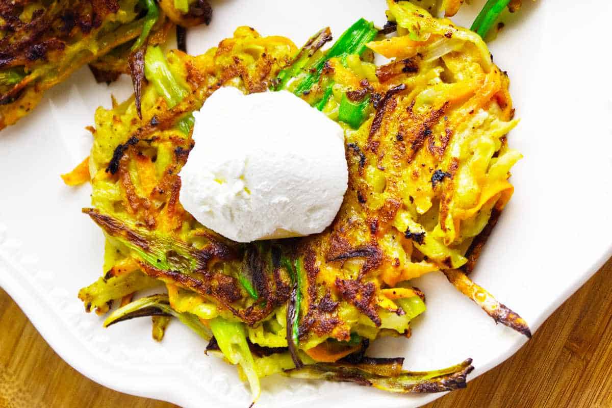 Sweet Potato Latkes with Green Onions Smells Like Delish