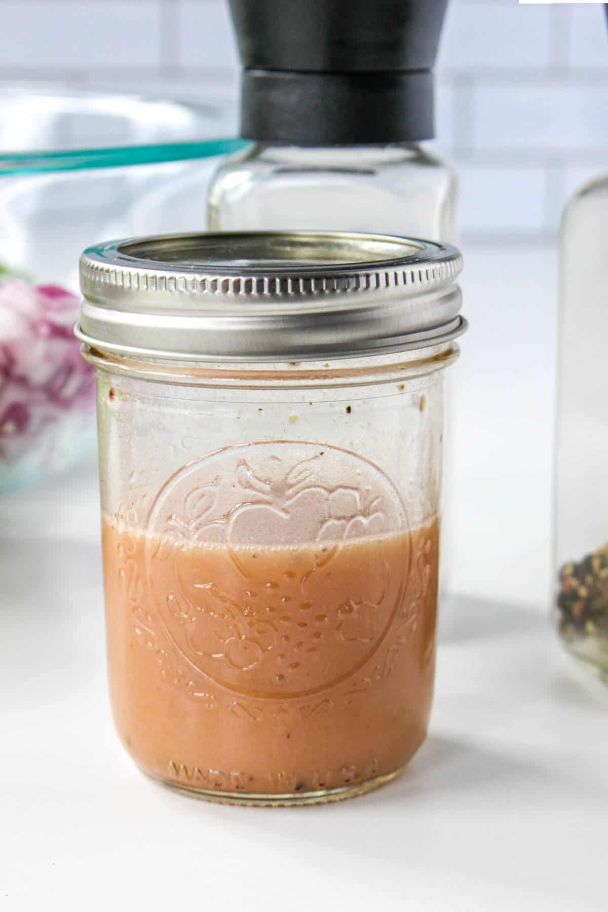 Italian dressing with red wine vinegar.