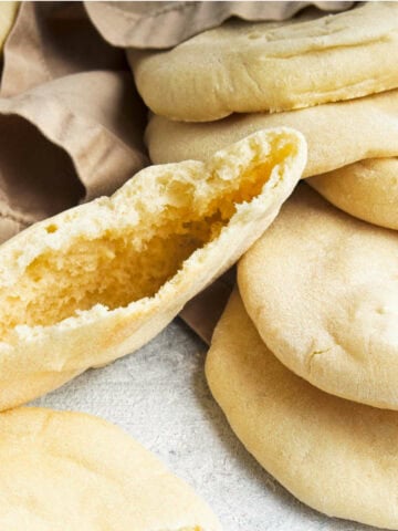 baked, puffy mini pita breads.