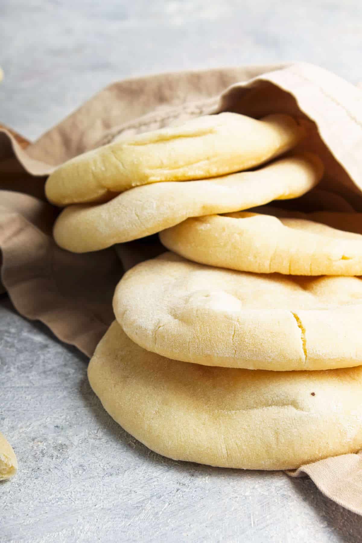 baked, puffy mini pita breads.