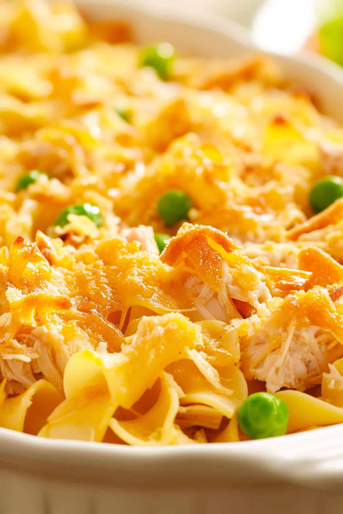 Tuna Casserole with Peas and Egg Noodles.