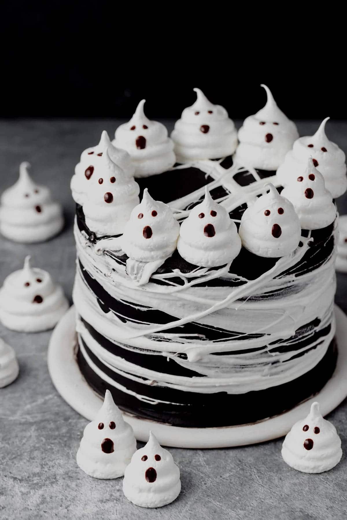 spooky halloween treats,  Black Cocoa Halloween Layer Cake.