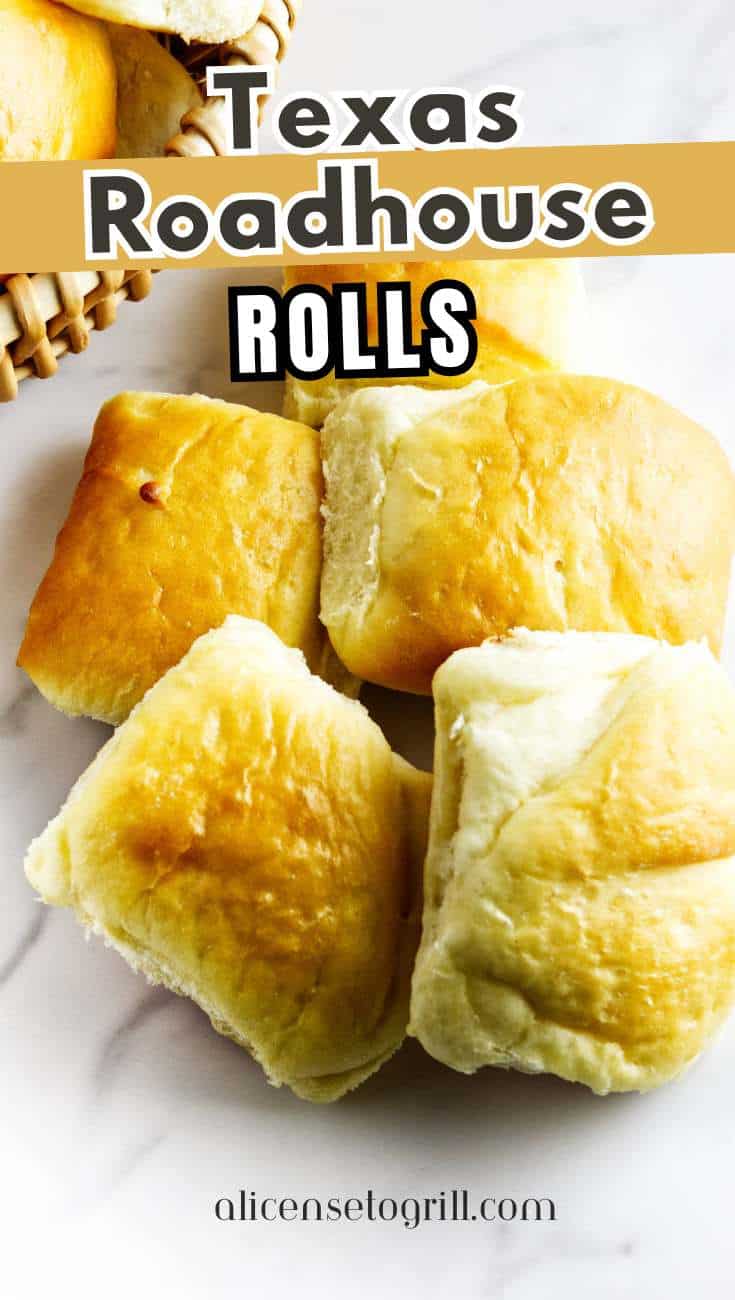Texas Roadhouse rolls recipe with soft, fluffy dinner rolls and cinnamon honey butter.