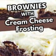 Four frosted brownies with white icing labeled “Condensed Milk Brownies” on a white surface, showing their rich texture and thick frosting.